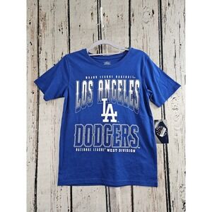MLB Los Angeles Dodgers Kids Size L 12/14 Blue Graphic Tee Short Sleeve NWT